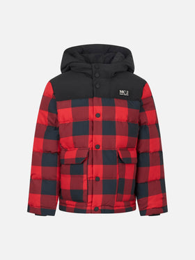 Boy hooded down padded jacket Baxter with Bart Simpson print | THE SIMPSONS SPECIAL EDITION - MC2 Saint Barth