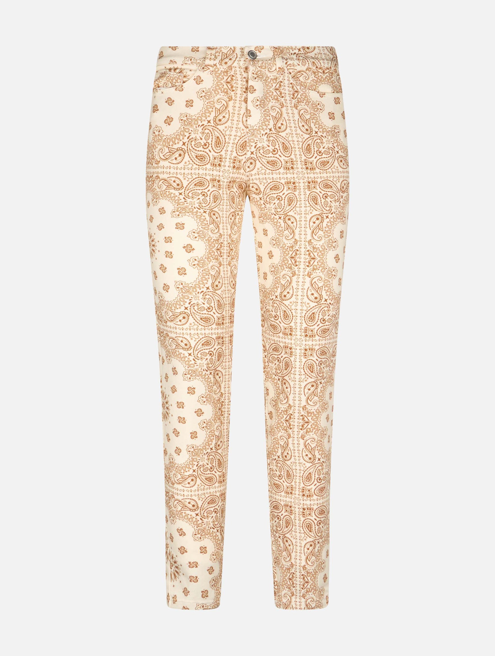 Woman off-white bandanna print denim Belleville - MC2 Saint Barth