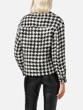 Pied de poule Bonnibell cropped overshirt