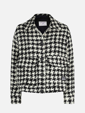 Pied de poule Bonnibell cropped overshirt