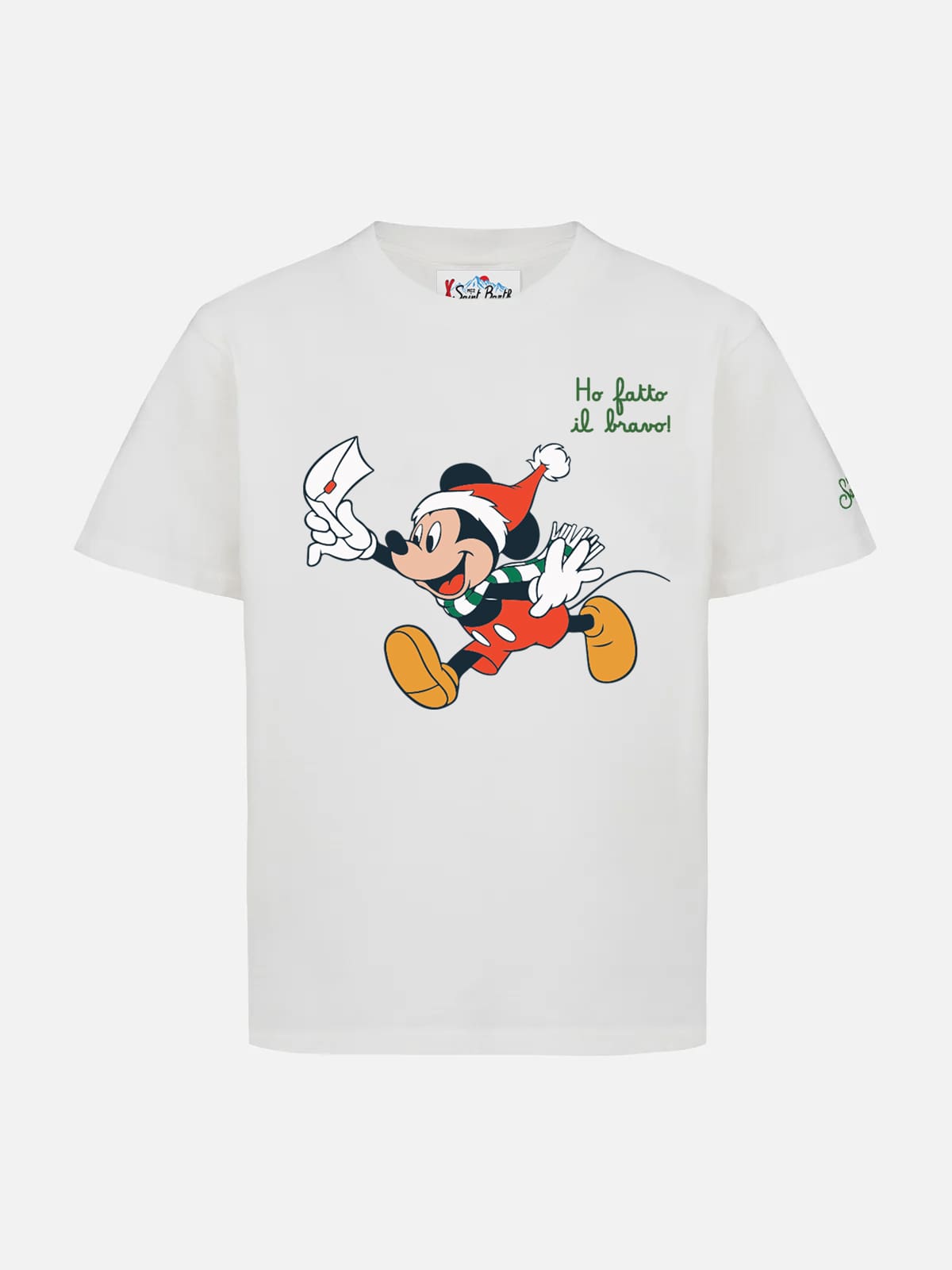 T-shirt Cameron en coton épais avec imprimé et broderie Mickey Mouse | DISNEY SPECIAL EDITION 