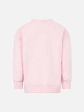 Girl fleece sweatshirt with Barbie St. Barth print | BARBIE SPECIAL EDITION - MC2 Saint Barth