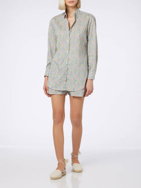 Woman Emma & Georgina print cotton shorts Boxy | MADE WITH LIBERTY FABRIC - MC2 Saint Barth