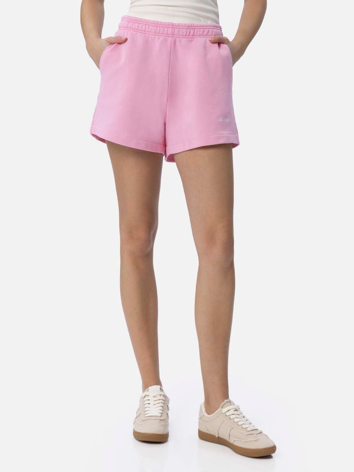 Short Cate in cotone con ricamo St. Barth