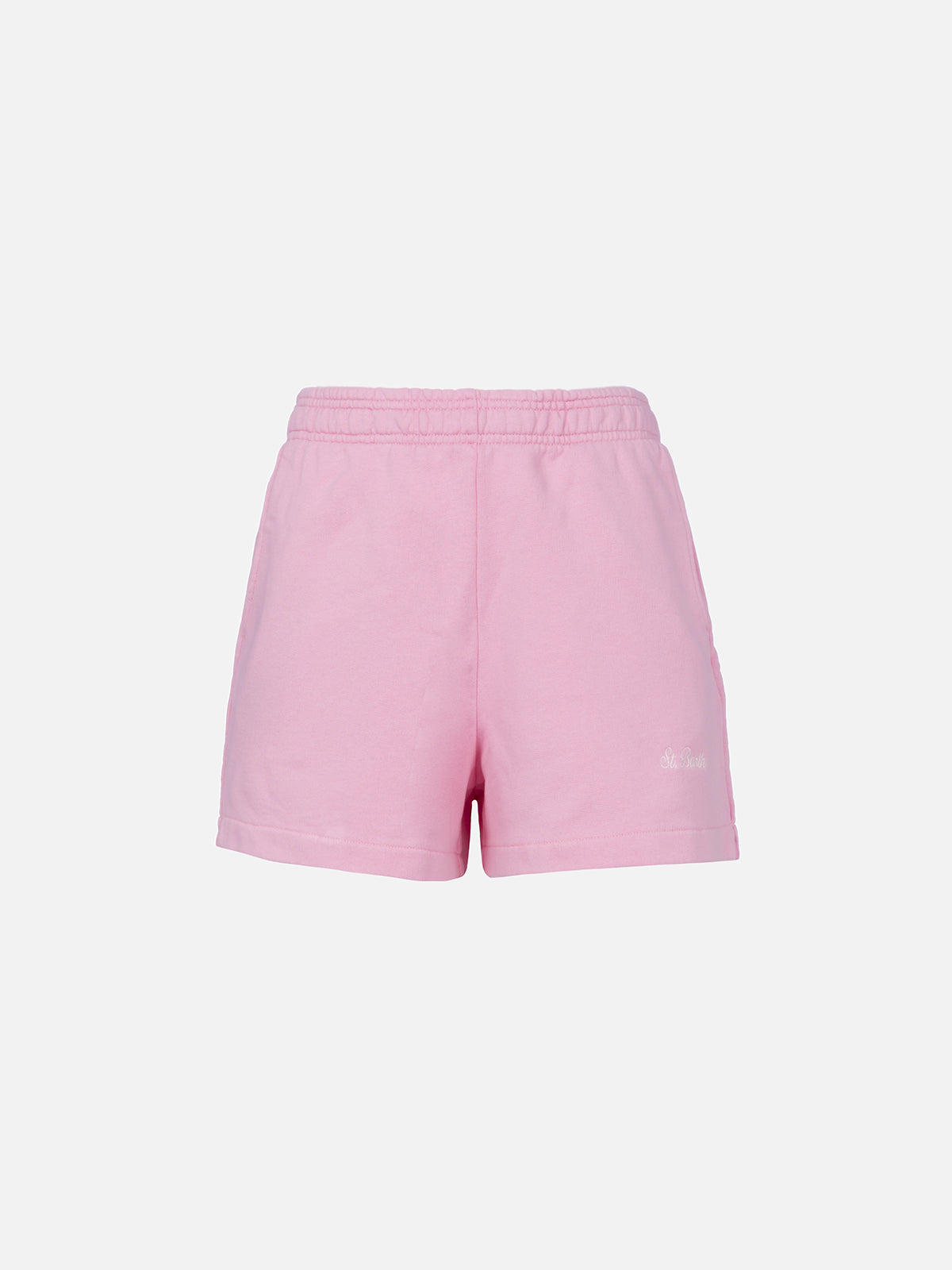 Short Cate in cotone con ricamo St. Barth