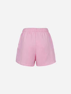 Short Cate in cotone con ricamo St. Barth