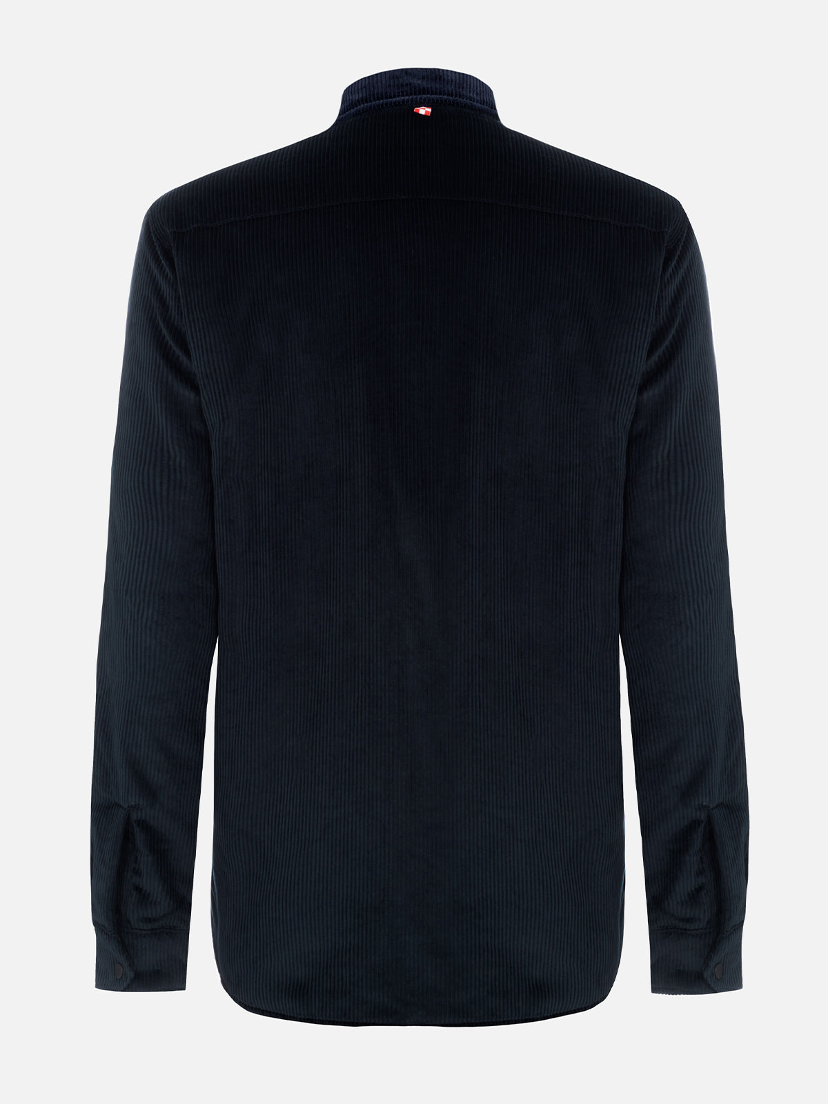 Man navy blue corduroy overshirt Chalet with St. Barth embroidery - MC2 Saint Barth