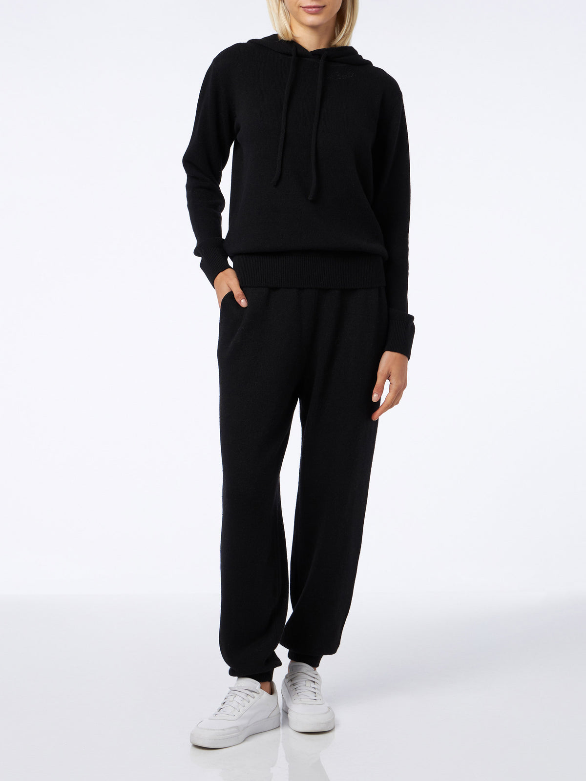 Woman knitted black jogger pants - MC2 Saint Barth