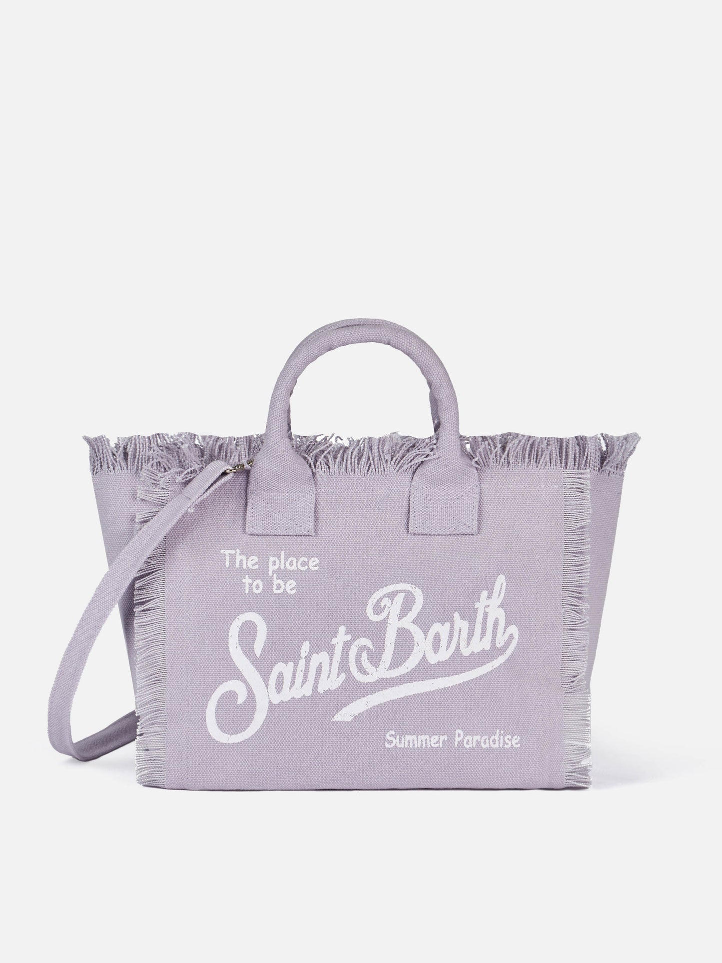 Colette lilac cotton canvas handbag - MC2 Saint Barth