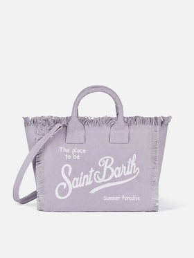 Colette lilac cotton canvas handbag - MC2 Saint Barth