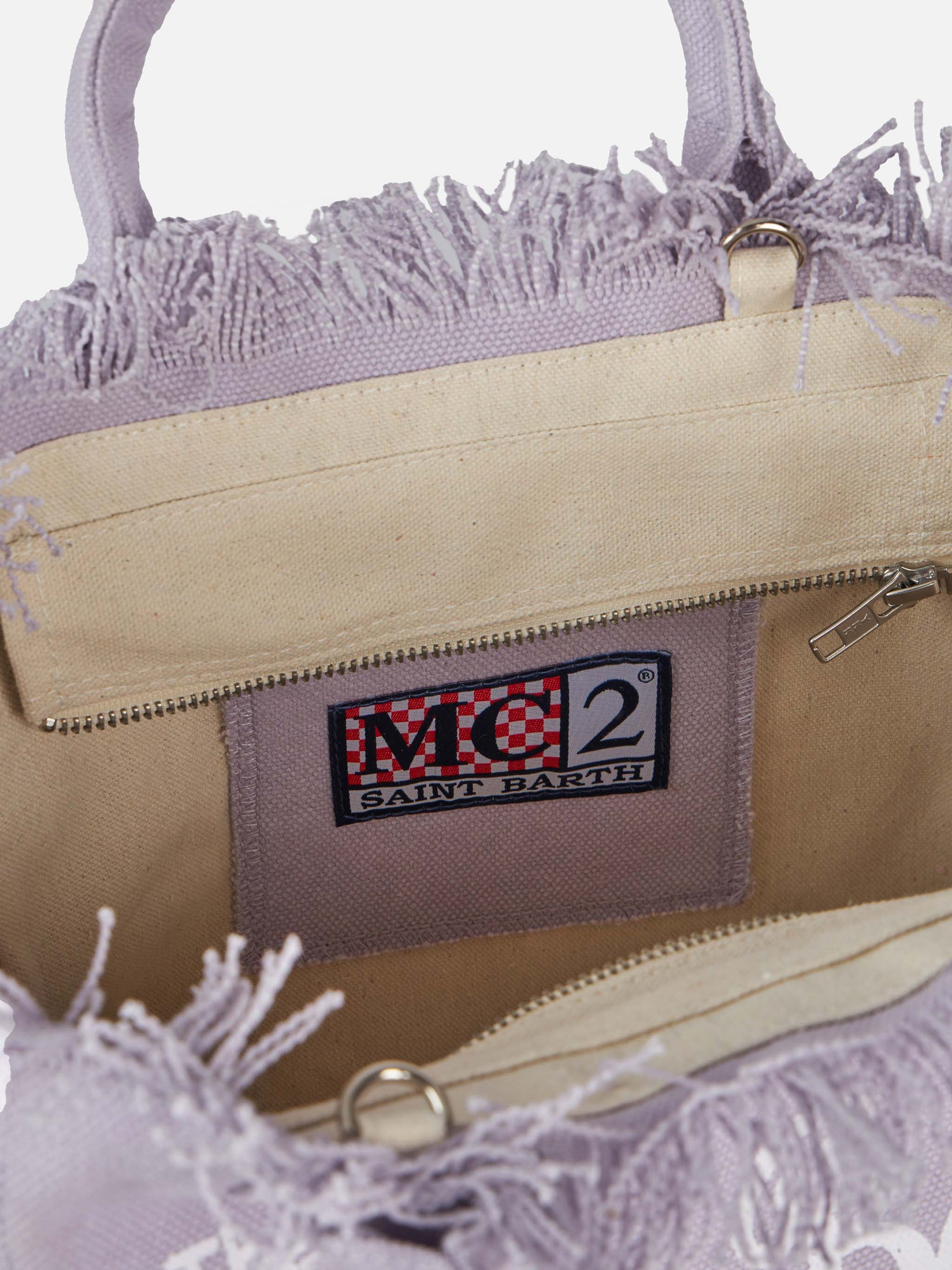 Colette lilac cotton canvas handbag - MC2 Saint Barth