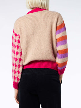Woman boxy shape soft sweater with Ci penso embroidery - MC2 Saint Barth