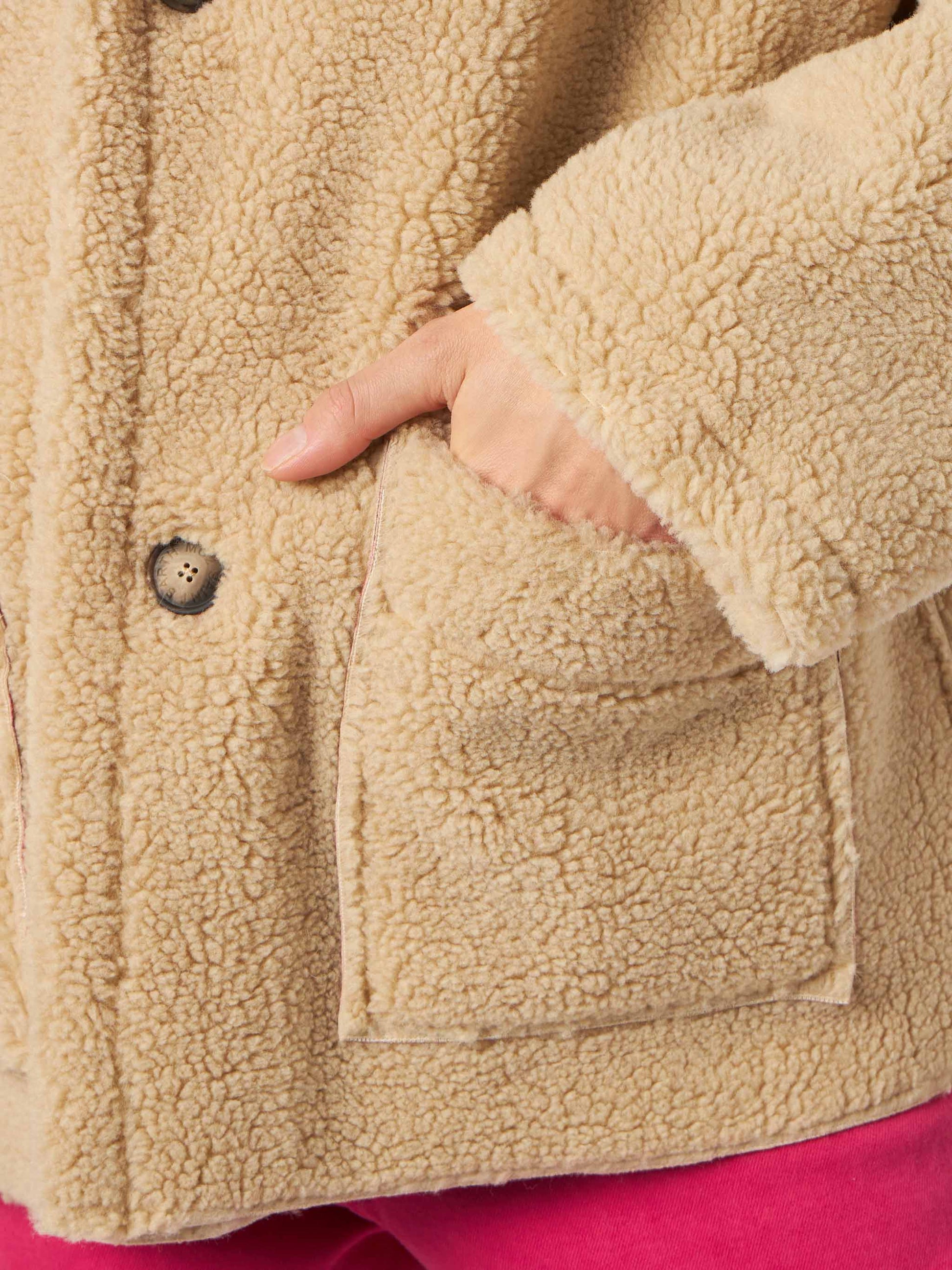 Woman reversible shearling jacket - MC2 Saint Barth