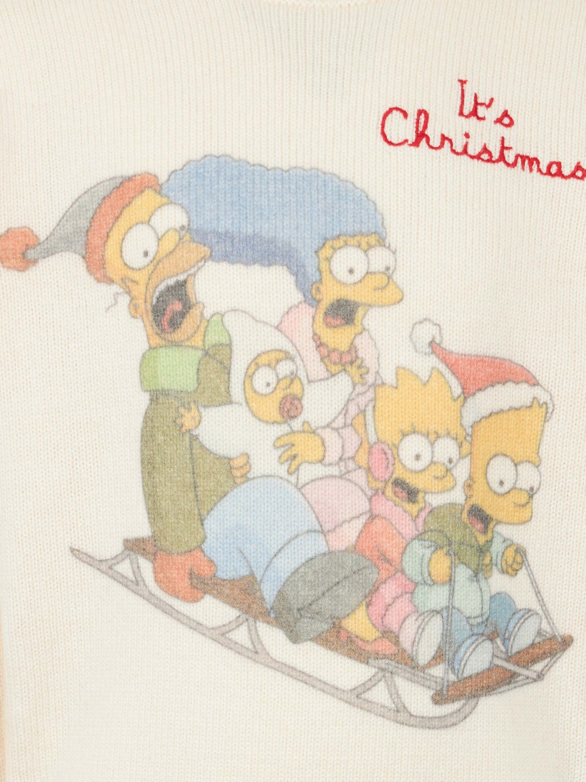 Boy crewneck sweater with The Simpson family jacquard | THE SIMPSONS SPECIAL EDITION - MC2 Saint Barth