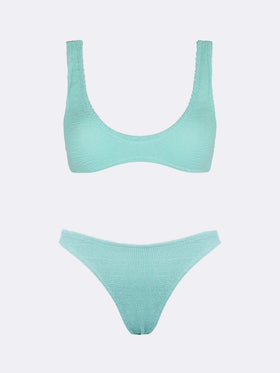 Bikini a bralette verde salvia crinkle Pamy Elise
