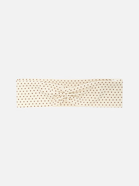 Studio headband with micro polka dot print