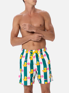 Herren-Swimshorts Gustavia in mittlerer Länge mit Ducky Big Babol-Print | BIG BABOL SPECIAL EDITION 