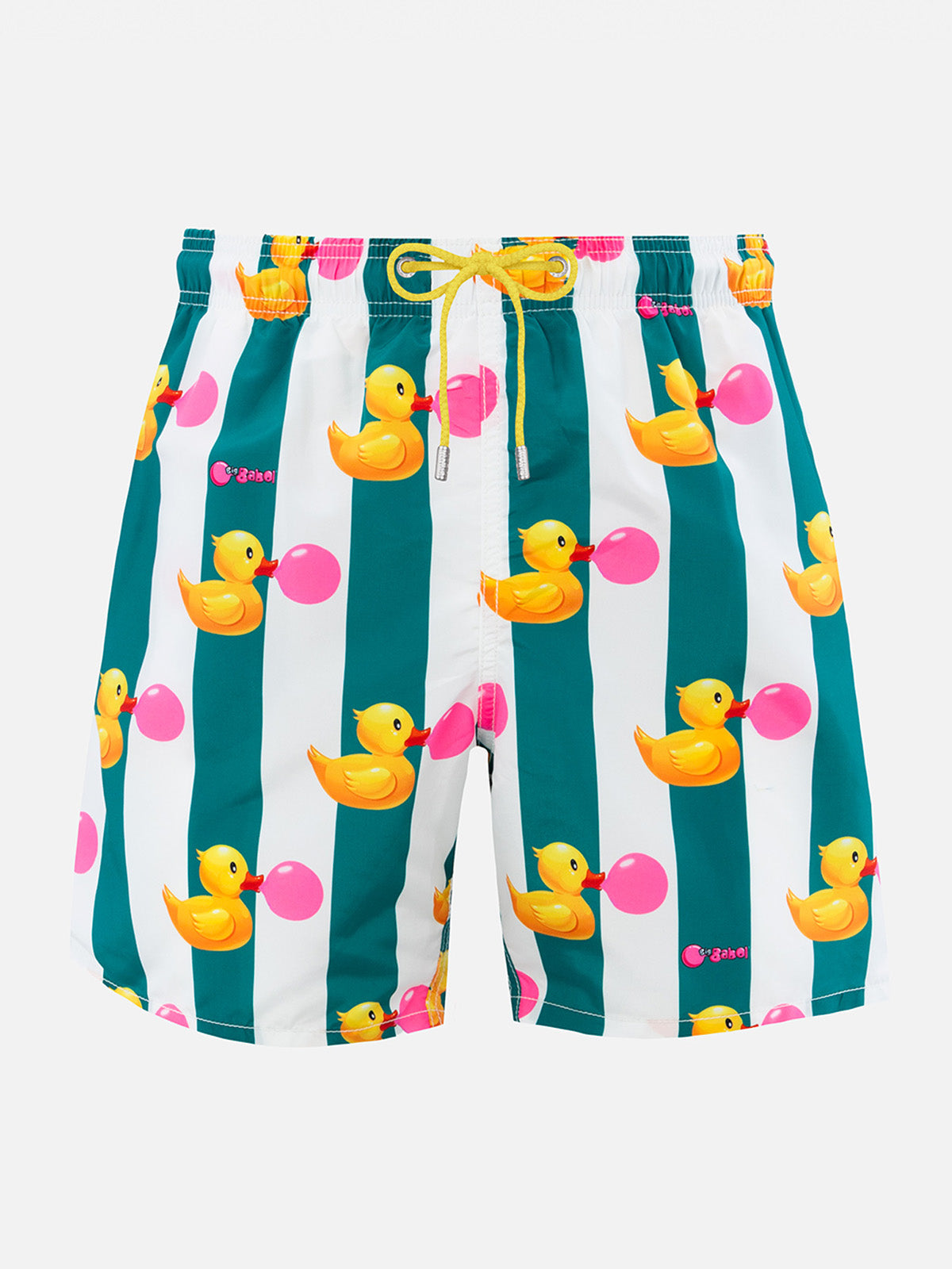 Herren-Swimshorts Gustavia in mittlerer Länge mit Ducky Big Babol-Print | BIG BABOL SPECIAL EDITION 