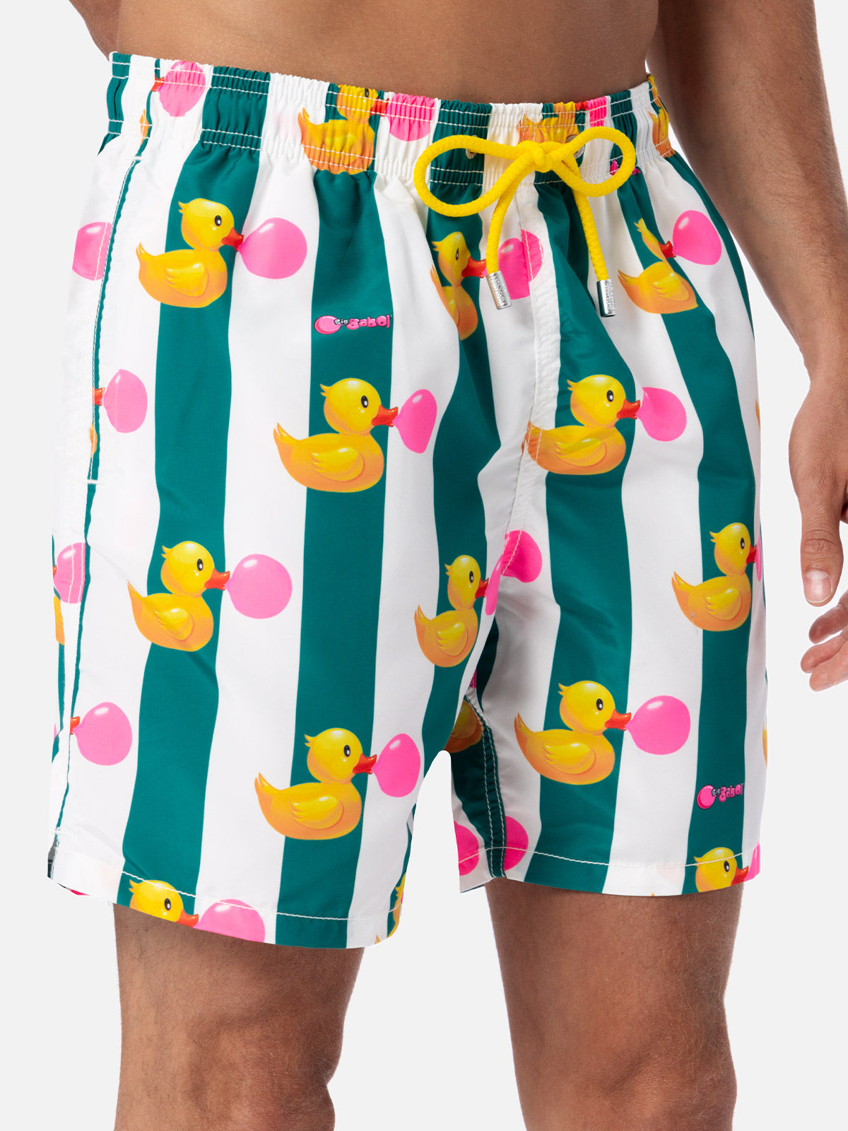 Herren-Swimshorts Gustavia in mittlerer Länge mit Ducky Big Babol-Print | BIG BABOL SPECIAL EDITION 