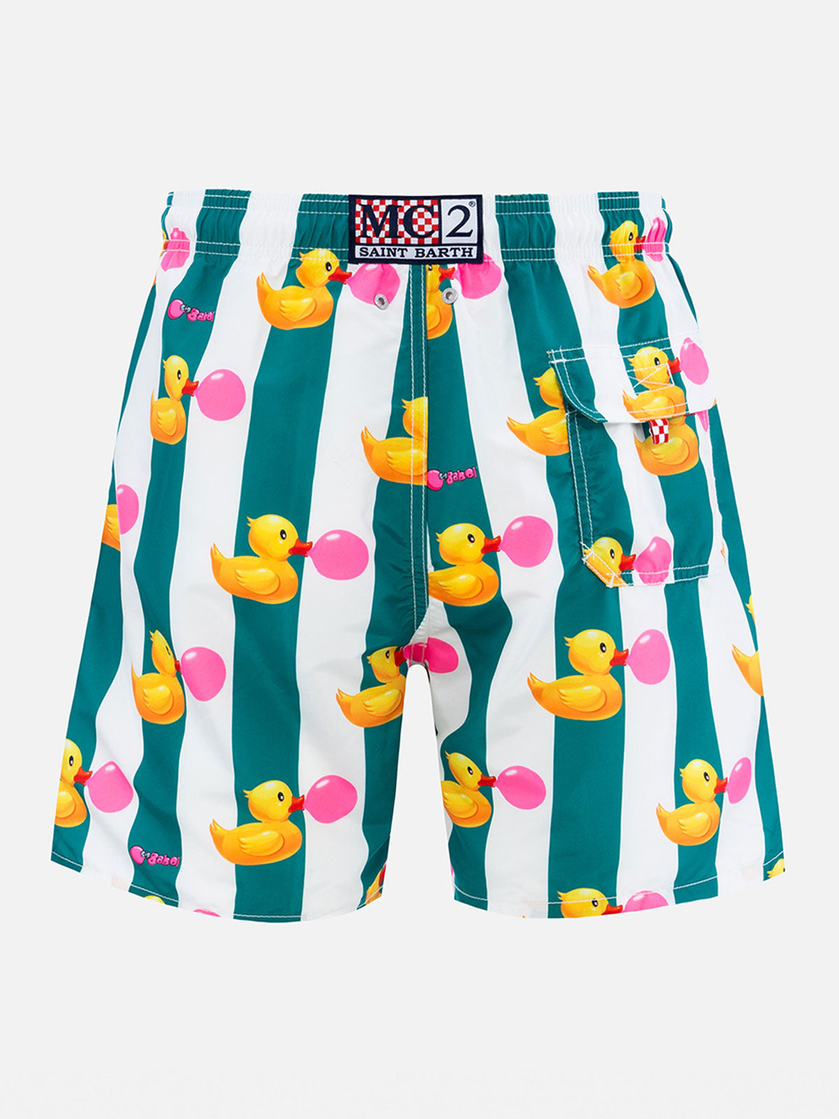 Herren-Swimshorts Gustavia in mittlerer Länge mit Ducky Big Babol-Print | BIG BABOL SPECIAL EDITION 