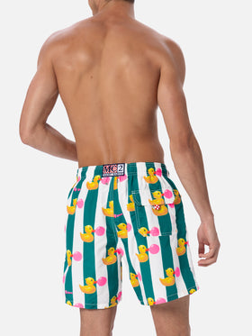 Herren-Swimshorts Gustavia in mittlerer Länge mit Ducky Big Babol-Print | BIG BABOL SPECIAL EDITION 