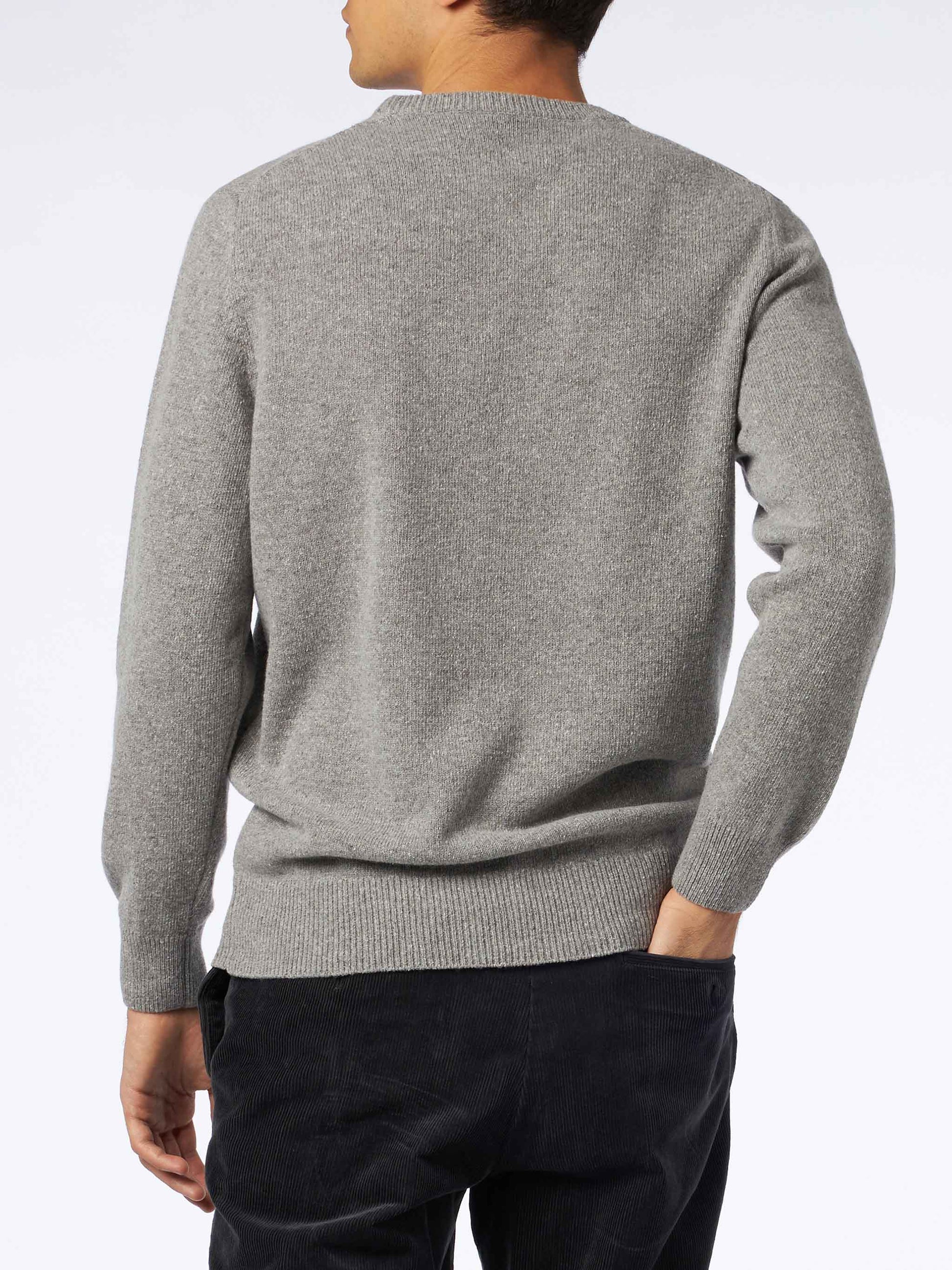 Man crewneck donegal sweater with country dog jacquard - MC2 Saint Barth