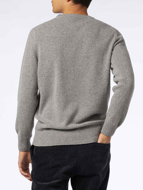 Man crewneck donegal sweater with country dog jacquard - MC2 Saint Barth
