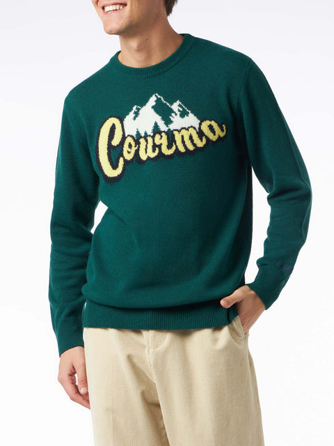Man crewneck sweater with Courma mountains jacquard - MC2 Saint Barth