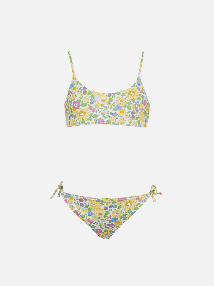 Girl double face bralette bikini Jaiden with Betsy print | MADE WITH LIBERTY FABRIC - MC2 Saint Barth