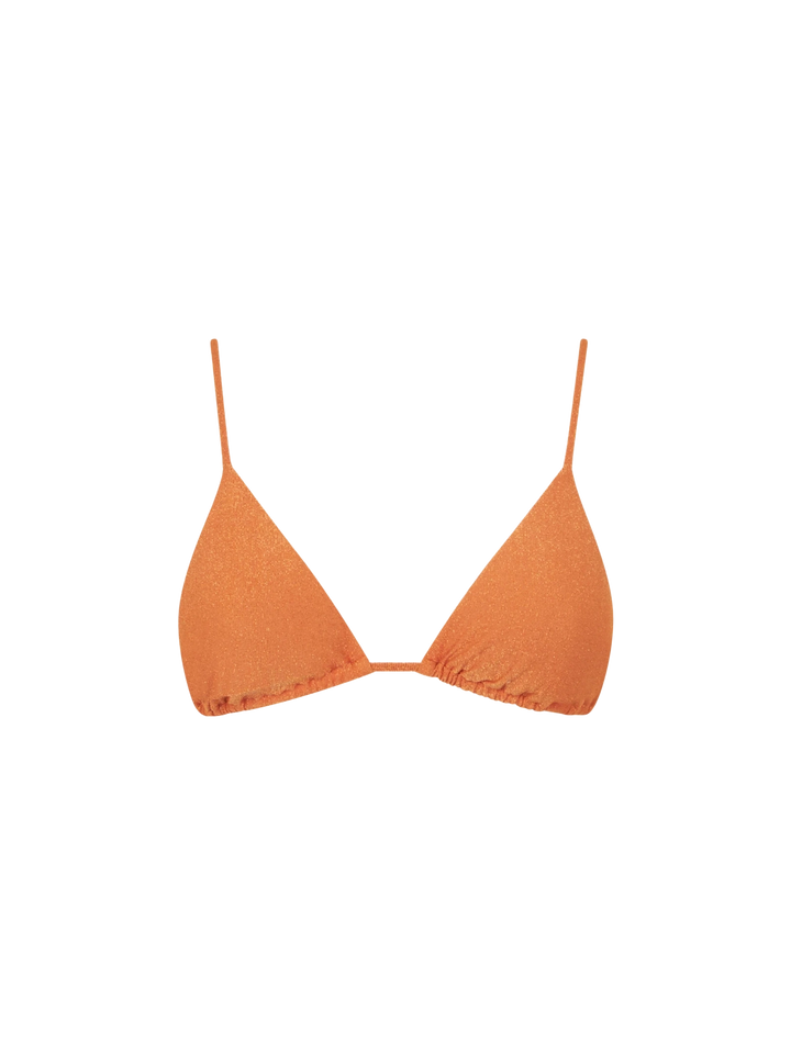 Orangefarbenes Triangel-Top für Damen