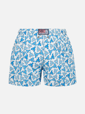 Boy lightweight fabric swim-shorts Jean Lighting with lobster print - MC2 Saint Barth