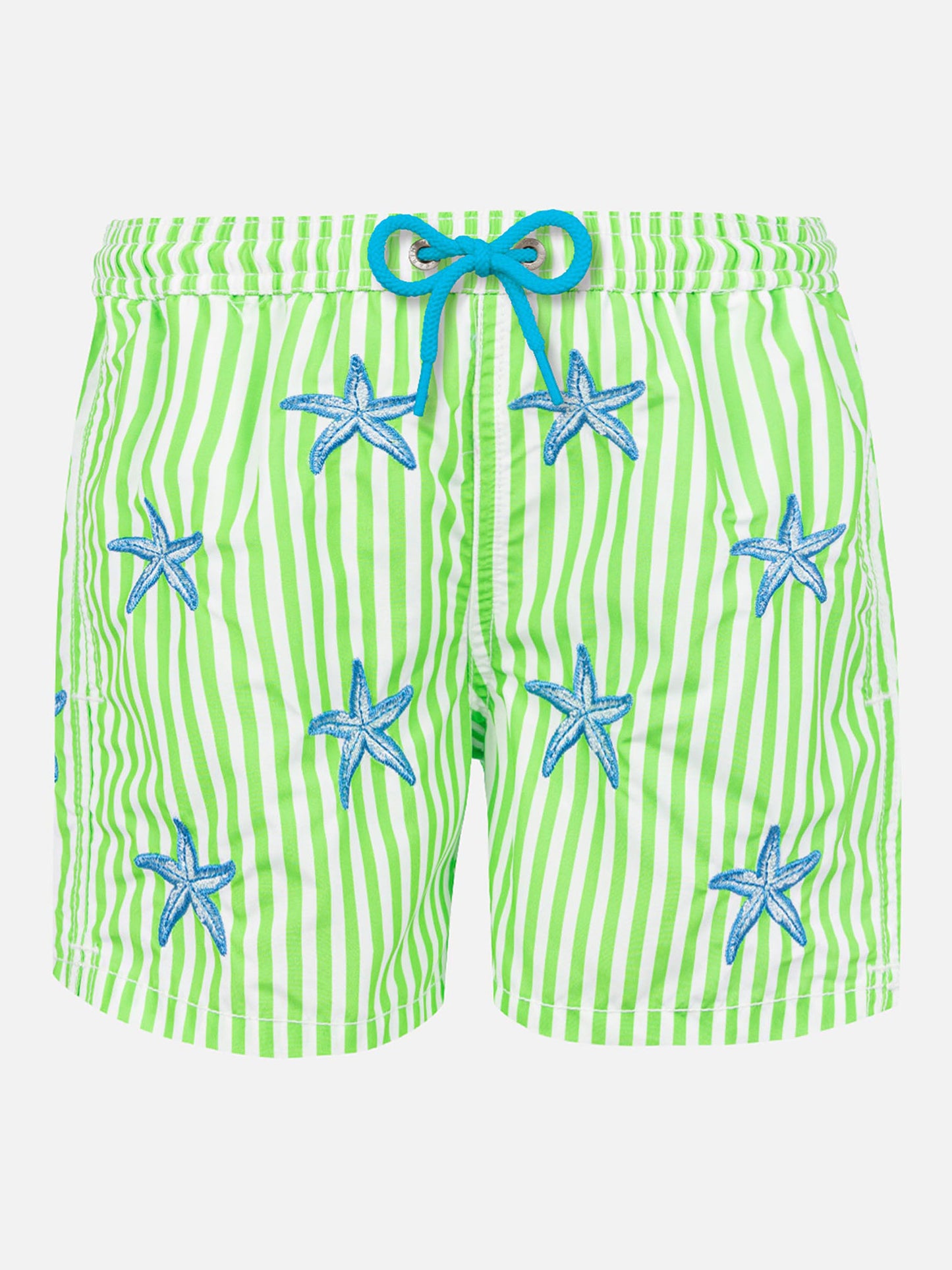 Klassische Herren-Badeshorts mit Seestern-Stickerei