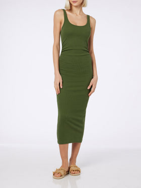 Woman ribbed cotton jersey tank dress Jennifer - MC2 Saint Barth