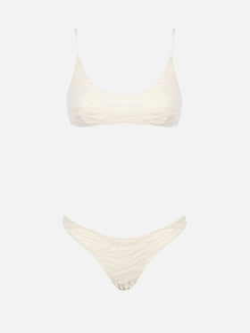 Bikini Judy Naomi bralette effetto spugna stampa zebra