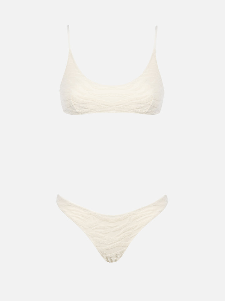 Bikini Judy Naomi bralette effetto spugna stampa zebra