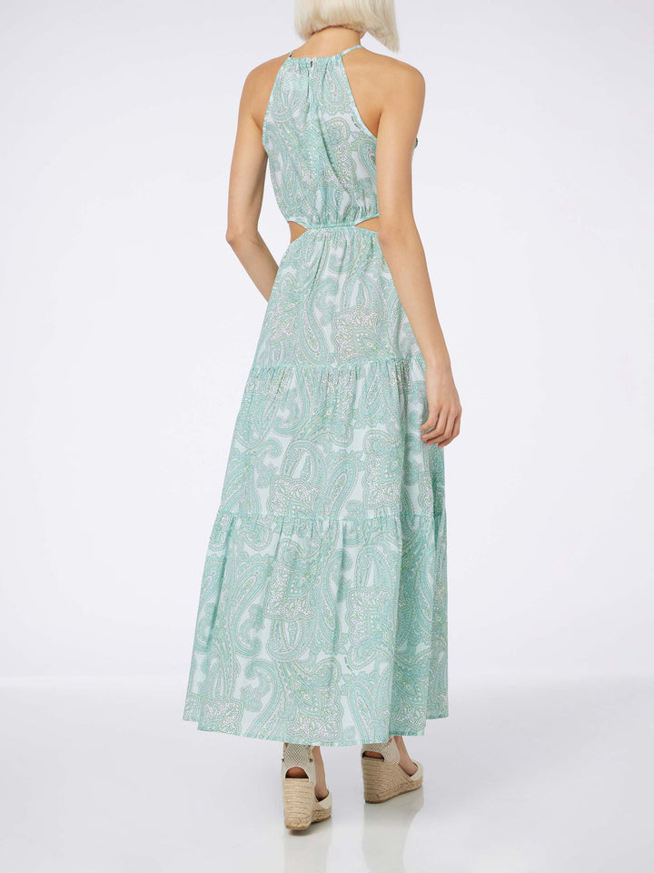 Woman cut out long dress Kaby with paisley print - MC2 Saint Barth