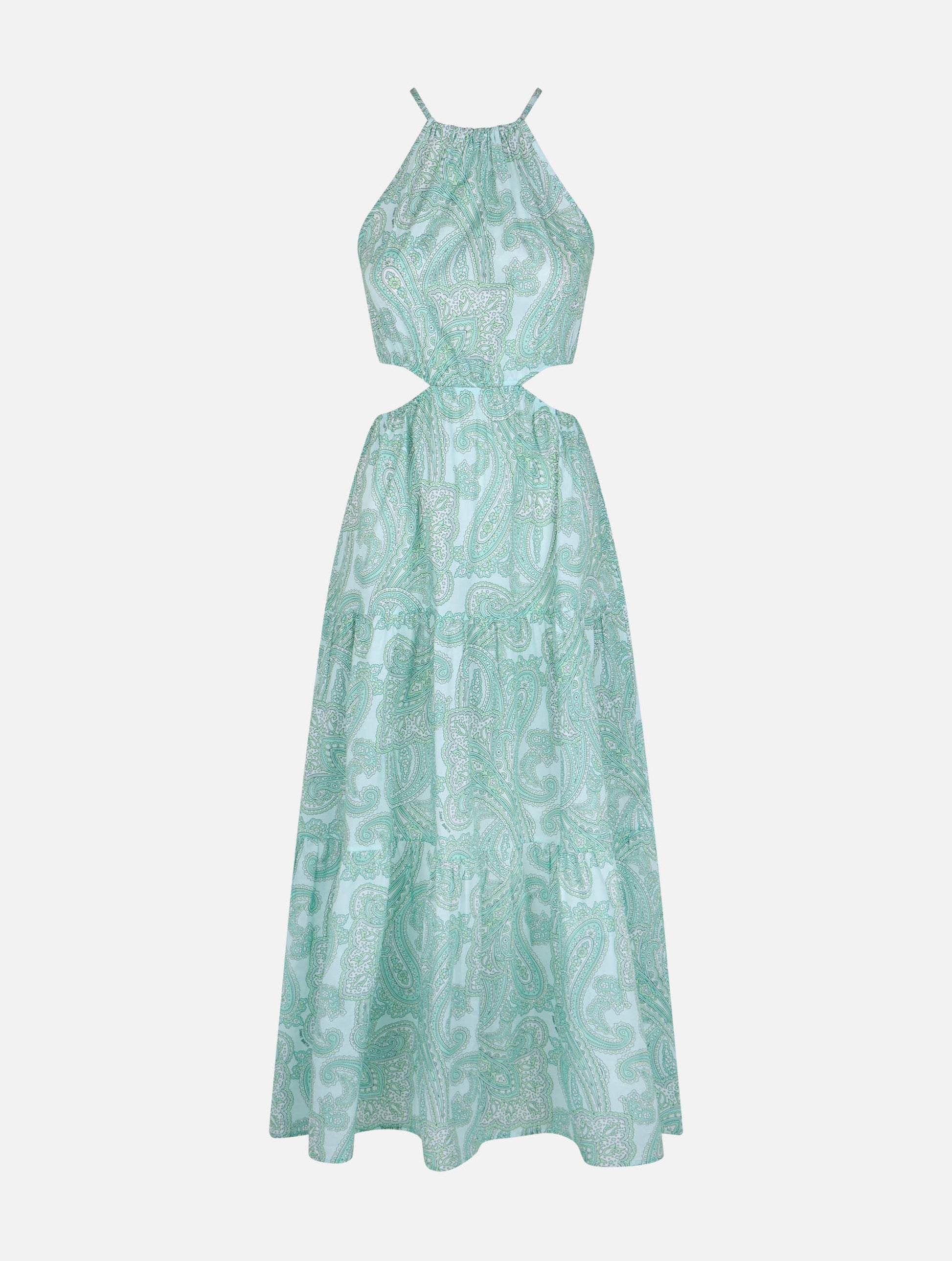Woman cut out long dress Kaby with paisley print - MC2 Saint Barth