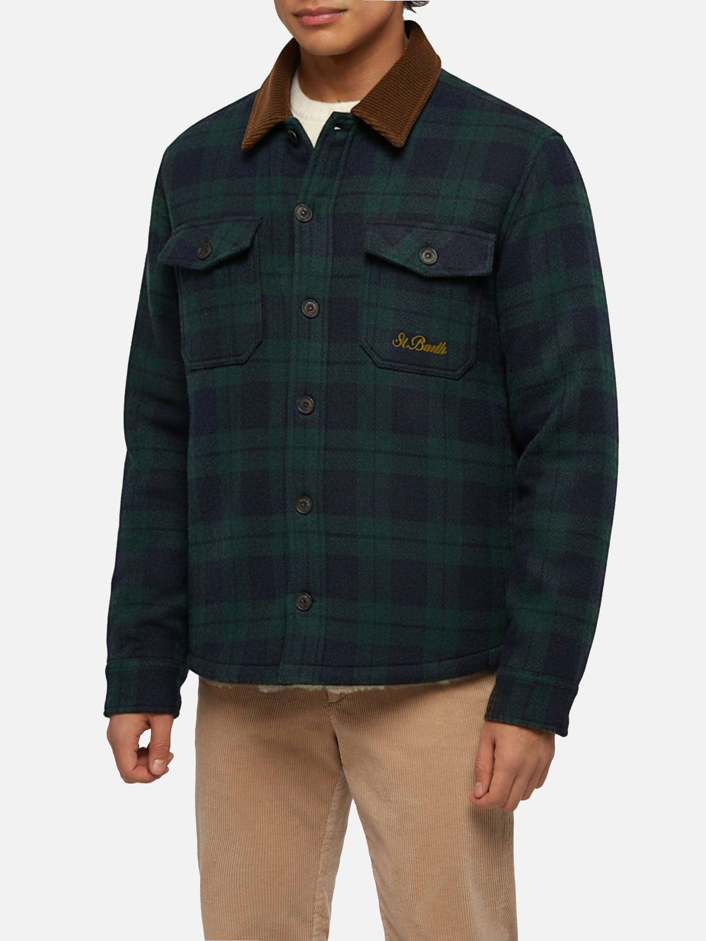 Landeck Overshirt aus Wollmischgewebe mit Tartanmuster