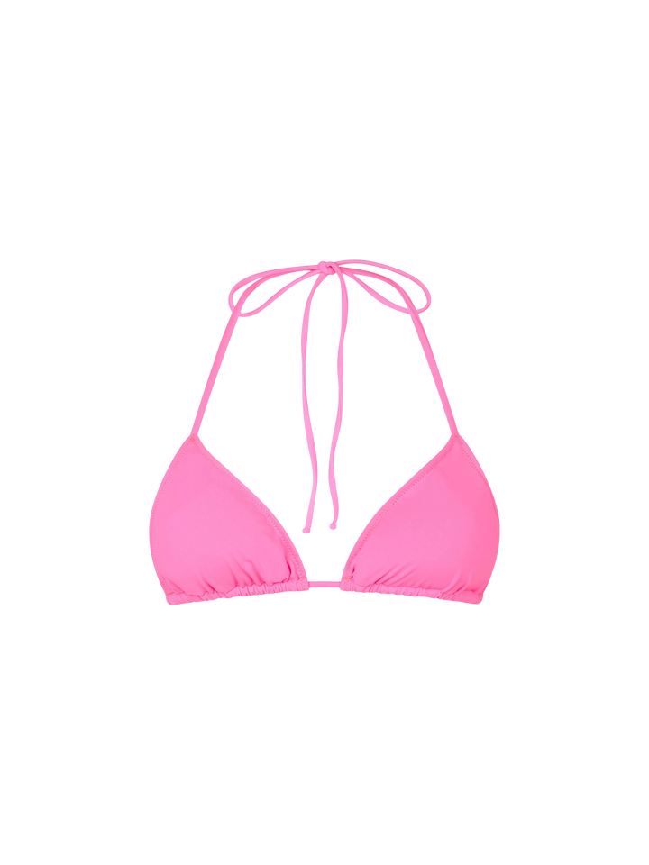 Damen-Badeanzug mit Triangel-Oberteil in Neonrosa