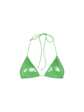 Woman lamina green triangle top swimsuit - MC2 Saint Barth