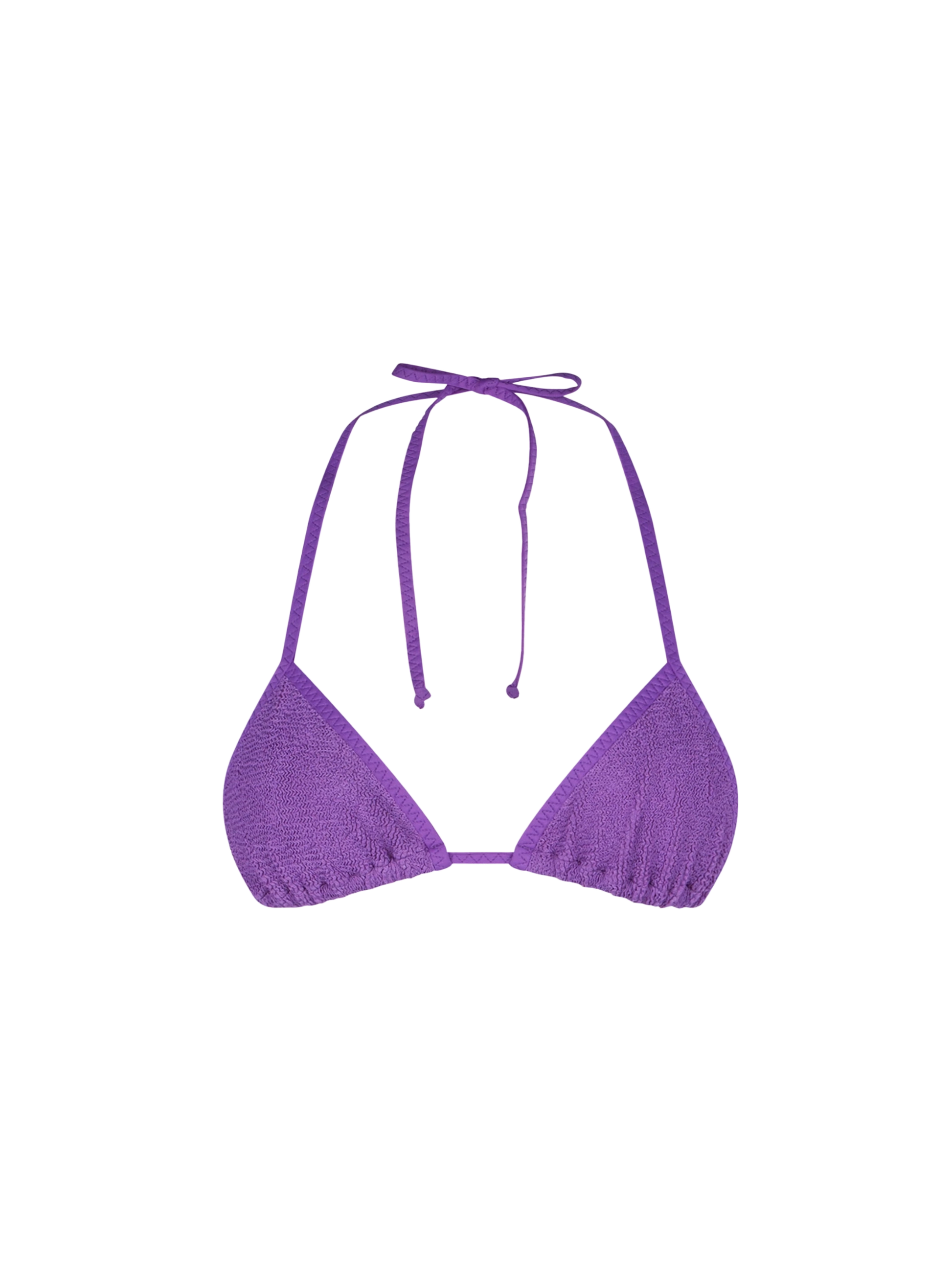 Woman purple crinkle triangle top swimsuit - MC2 Saint Barth