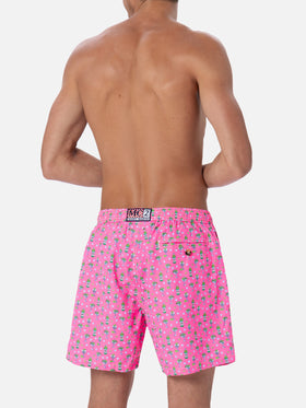 Man lightweight fabric swim-shorts Lighting Micro Fantasy with ice and cocktail print - MC2 Saint Barth