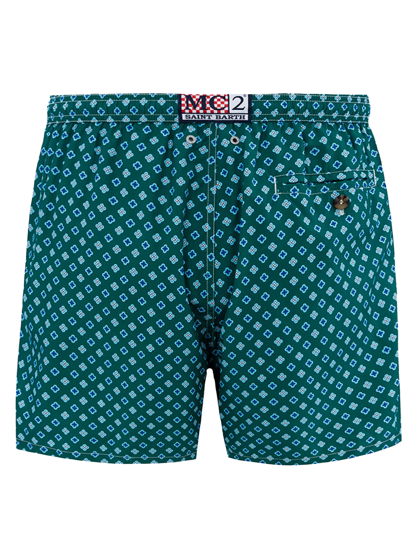 Man lightweight fabric swim-shorts Lighting Micro Fantasy with tie print - MC2 Saint Barth