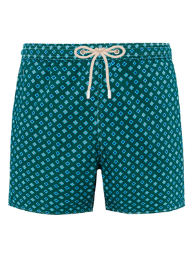 Man lightweight fabric swim-shorts Lighting Micro Fantasy with tie print - MC2 Saint Barth