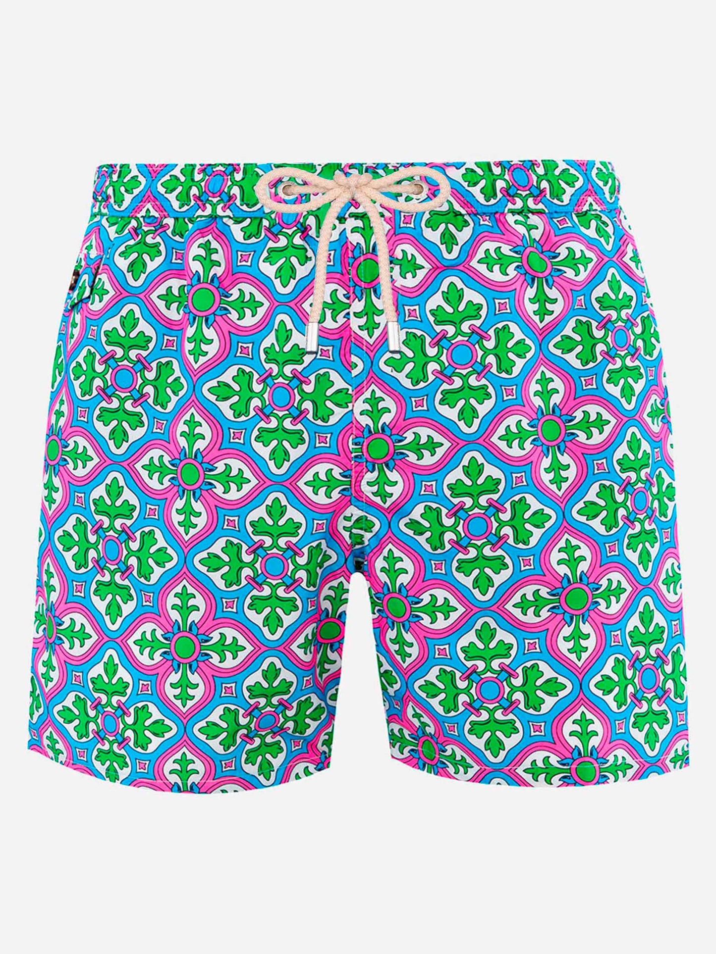 Lighting majolica print swim shorts