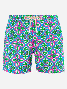 Lighting majolica print swim shorts