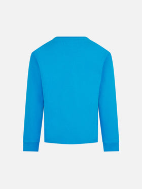 Boy heavy cotton bluette t-shirt - MC2 Saint Barth