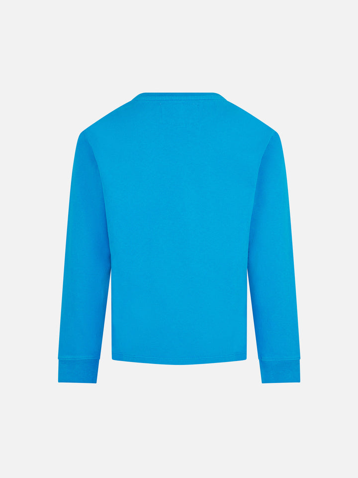 Boy heavy cotton bluette t-shirt - MC2 Saint Barth