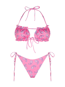 Bikini Lyam Norah fascia stampa paisley rosa