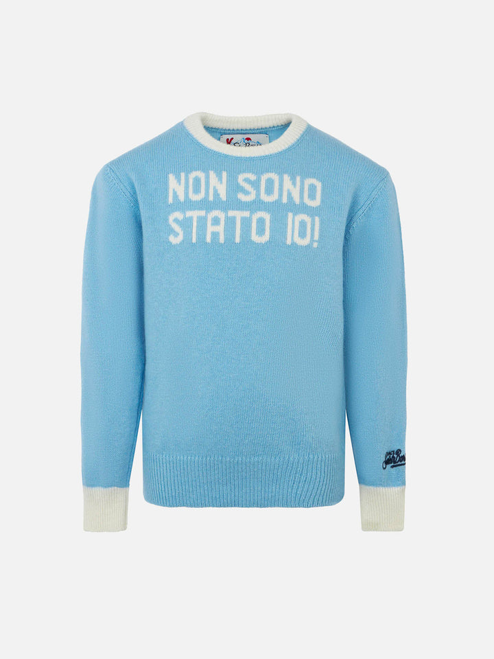 Boy crewneck sweater with Non Sono Stato Io! print